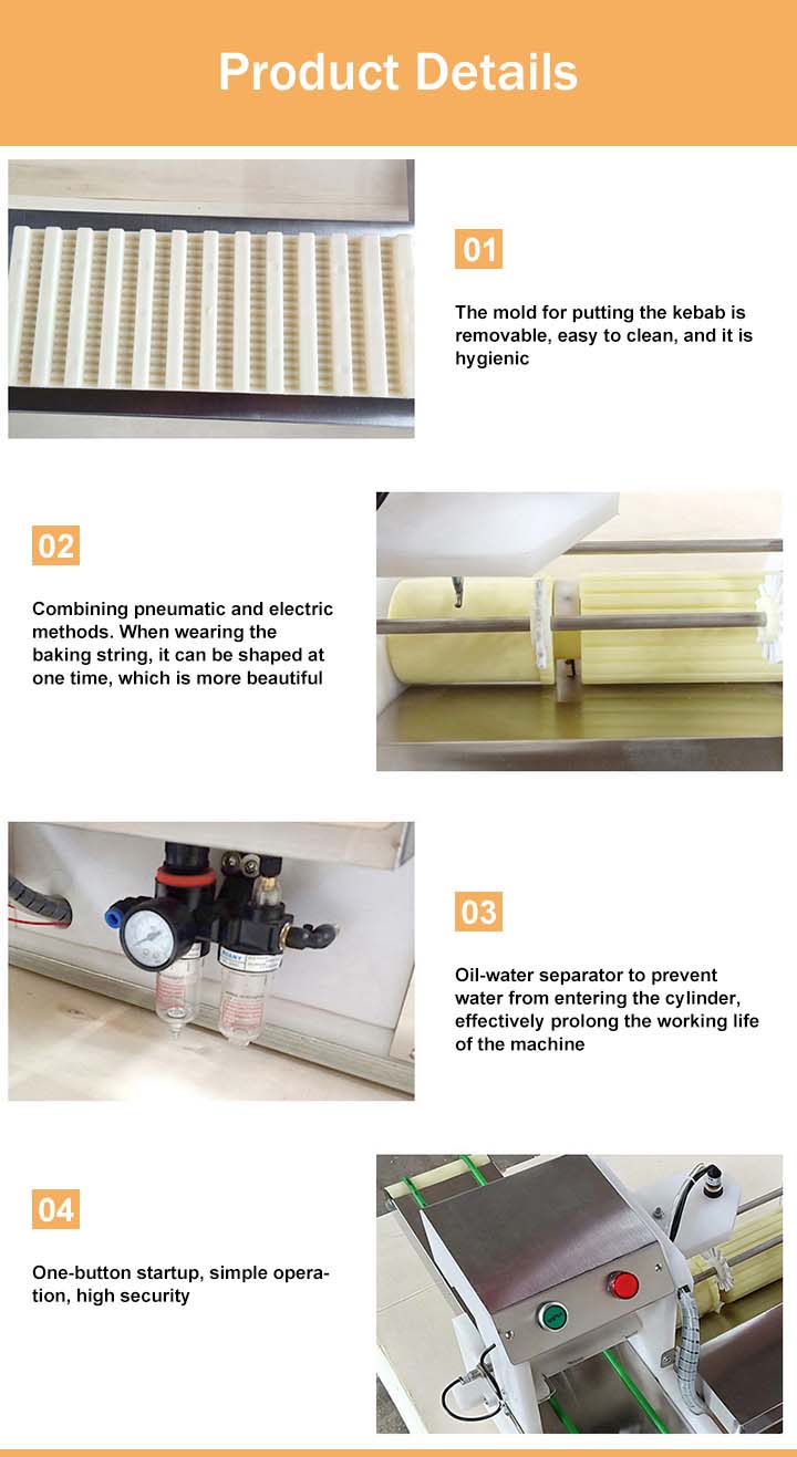 Informations détaillées de la machine automatique à brochettes de viande