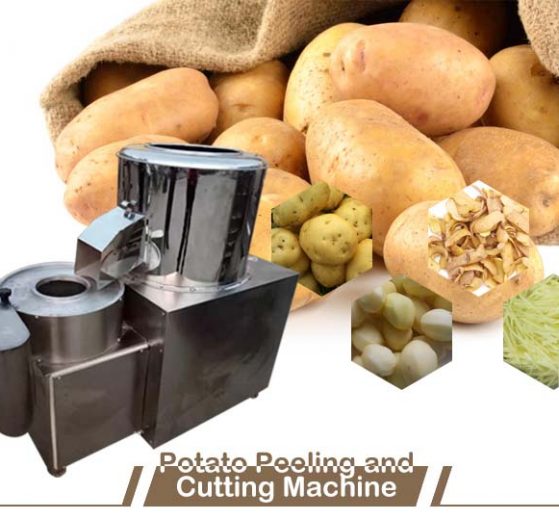 Potato Peeling And Cutting Machine