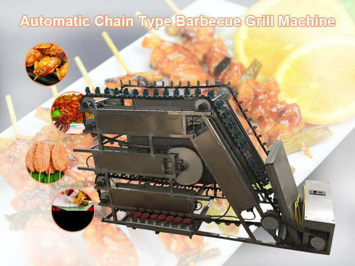 Automatic Chain Type Barbecue Grill Machine