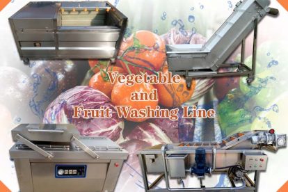Línea de lavado de frutas y verduras