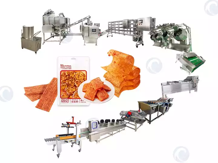 Spicy Strip Production Line | Chinese Spicy Snack Machine 3 Automatic Spicy Strip Production Line